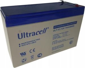 Akumulator Agm Ultracell 12v 7ah Alarm Ups