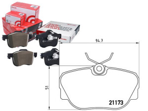 Klocki Hamulcowe Bmw 3 E30 82-93 Z Czuj. Brembo