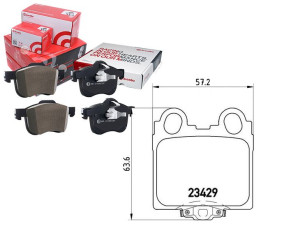 Klocki Hamulcowe Lexus Gs300 97-05 Tył Brembo