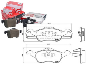Klocki Hamulcowe Ford Focus 98-04 Brembo