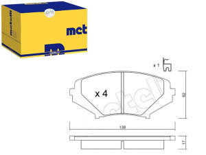 Klocki Hamulcowe Mazda Rx8 2,6 03- Metelli