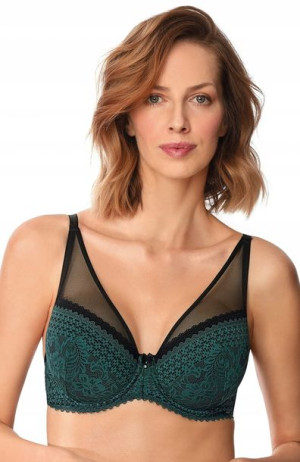 Biustonosz push-up Xena Nipplex zielony r.70D