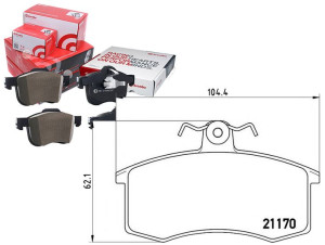 Klocki Hamulcowe Lada Samara -95 Brembo