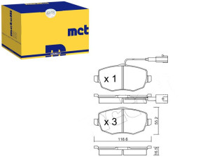 Klocki Hamulcowe Lancia Ypsilon 03- Metelli