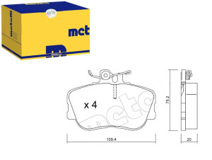 Klocki Hamulcowe Mercedes C W202 93-00 Metelli