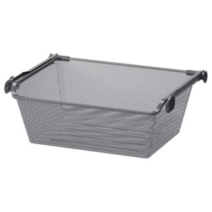 IKEA KOMPLEMENT Kosz siatkowy z wysuwaną prowadnicą ciemnoszary 50x35 cm