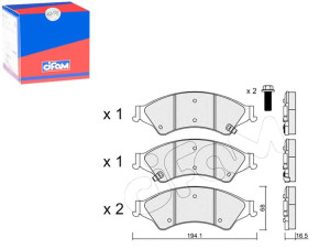 Klocki Hamulcowe Ford Ranger 11- Przód Cifam