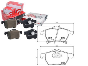 Klocki Hamulcowe Saab 9-3 98- 9-5 97- Brembo