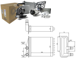Nagrzewnica (180x157x42) Nissan Primastar Opel Viv