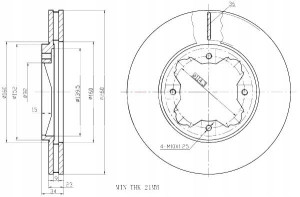 Tarcze Ham. 2szt Honda P. Accord -98 14 Rover 600 -99 Maxgear