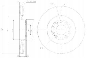 Tarcze Ham. 2szt Vw P. A4 A6 Quattro Maxgear
