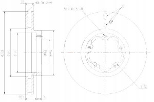 Tarcze Ham. 2szt Ford P. Transit 06- 280x28 Maxgear