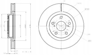 Tarcze Ham. 2szt Toyota P. Auris Prius Rav 4 2.0-2.2 D4-d 06- Maxgear