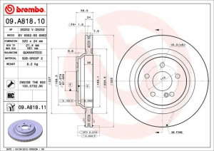 Tarcza hamulcowa BREMBO 09.A818.11 2214230412