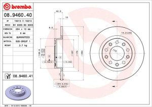 Tarcza hamulcowa BREMBO 08.9460.41 51806283