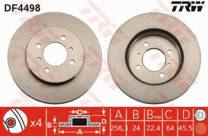 Tarcza hamulcowa TRW DF4498 MR449771