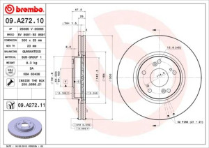 Tarcza hamulcowa BREMBO 09.A272.11 45251SEAE30