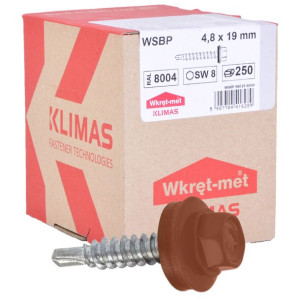 Wkręty Farmerskie Farmery 4,8x19mm Ral 8004 250szt