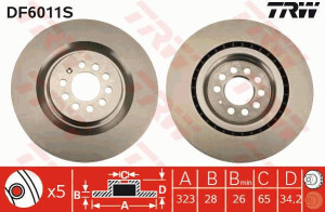 Tarcza hamulcowa TRW DF6011S 1ML615301