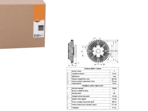 Sprzęgło Wiskozowe Mitsubishi L-200 2,5did 07- Nrf