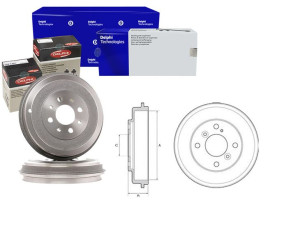Bębny Hamulcowe Ford Fiesta Vi 1.0-1.6d 06.08- Del
