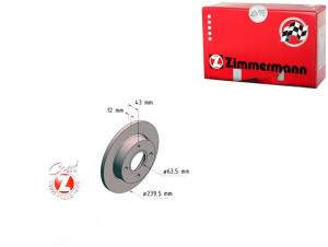 Tarcze Hamulcowe 2szt Ford Fiesta 95-00 Zimmermann
