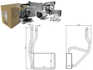 Nagrzewnica (145x191x44) Ford Fiesta V Fusion Mazd