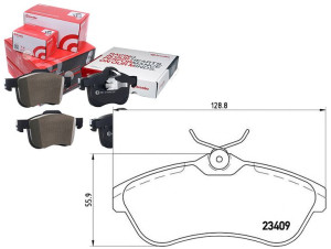 Klocki Hamulcowe Citroen C3 1.4hdi-1.6 02- Brembo