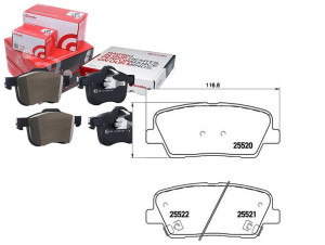 Klocki Hamulcowe Kia Sorento 09- Tył Brembo