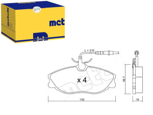 Klocki Hamulcowe Peugeot 406 1,9-3,0 95- Metelli