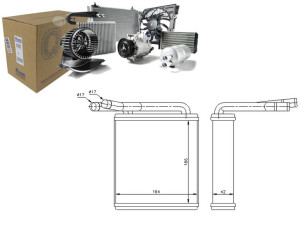 Nagrzewnica (166x164x42) Hyundai H100 2.4/2.5d 07.
