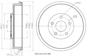 Bębny Ham. 2szt Subaru T. Forester 97- Impreza 95-2 Maxgear
