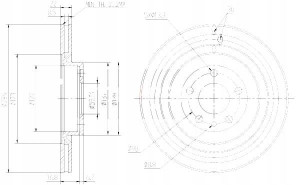 Tarcze Ham. 2szt Alfa P. 147 156 Fiat Doblo 10- 284mm Maxgear
