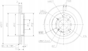 Tarcze Ham. 2szt Honda P. Jazz 02- 08- City 08- 258mm Wys. 39.2mm Maxgear
