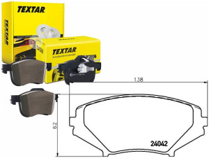Klocki Hamulcowe Mazda Przód Rx8 03- Textar