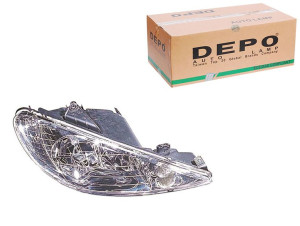 Reflektor Peugeot 206 H7 98- Pr Przeźroczysty Depo