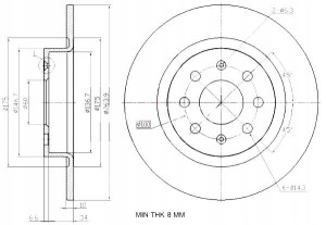 Tarcze Ham. 2szt Fiat T. Grande Punto Evo 07- Maxgear