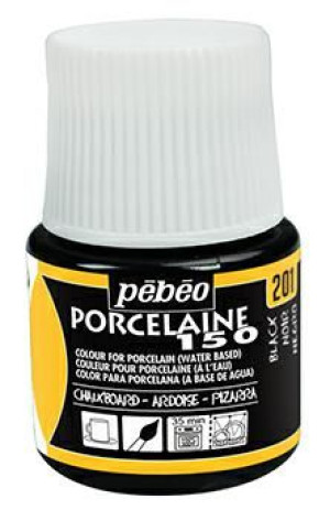 Farba Pebeo Porcelaine 150 - 201        Chalkboard Black