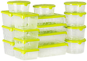 Pojemniki Na Żywność Zestaw Komplet 17x Plastikowe