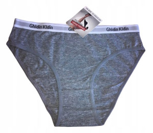 Majtki damskie figi szare napis bawełna XL/XXL