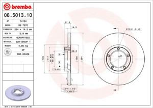 Tarcza hamulcowa BREMBO 08.5013.10 5022676