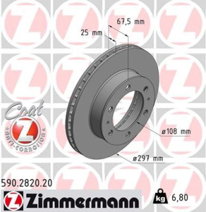 Tarcza hamulcowa ZIMMERMANN 590.2820.20 435120K060