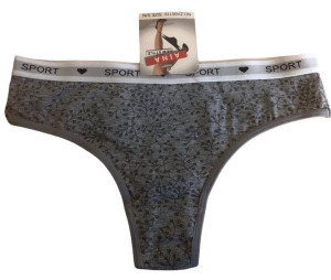Majtki damskie stringi szare bawełna L/XL