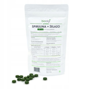 Spirulina + Żelazo Bioalgi Naturalne Tabletki 125g