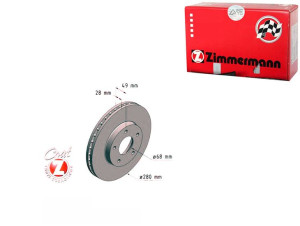 Tarcze Hamulcowe 2szt Nissan Primera 02-08 Zimmerm