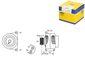 Alternator Fiat 500 1,2 12- Magneti Marelli