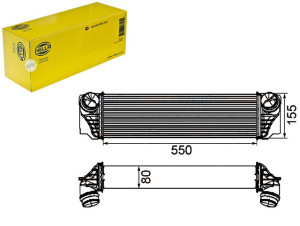 Intercooler Bmw 2,0d 3,0d F10 F11 F07 Hella