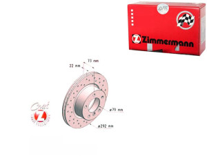 Tarcze Hamulcowe 2szt Bmw 3 E90 05-07 Zimmermann