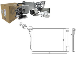 Skraplacz Klimatyzacji Bmw 5 (f10) 6 (f12) 6 (f13)