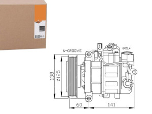 Sprężarka Klimatyzacji Vw A4 A5 A6 08- Nrf